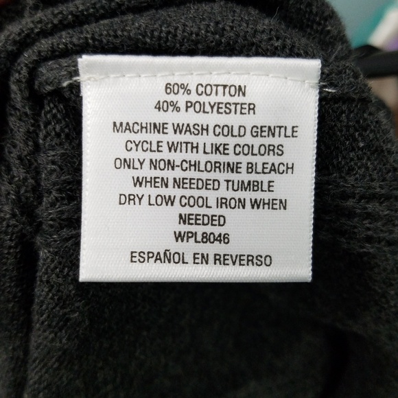 Style & Co Ruffled-Sleeve Black Heather 1X - Picture 2 of 4